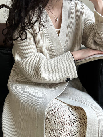 Airchics cardigans longue boutonsfemme décontracté